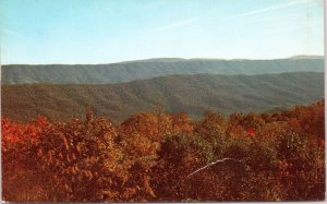 Postcard WV - View from East River Mountain WV into Virginia