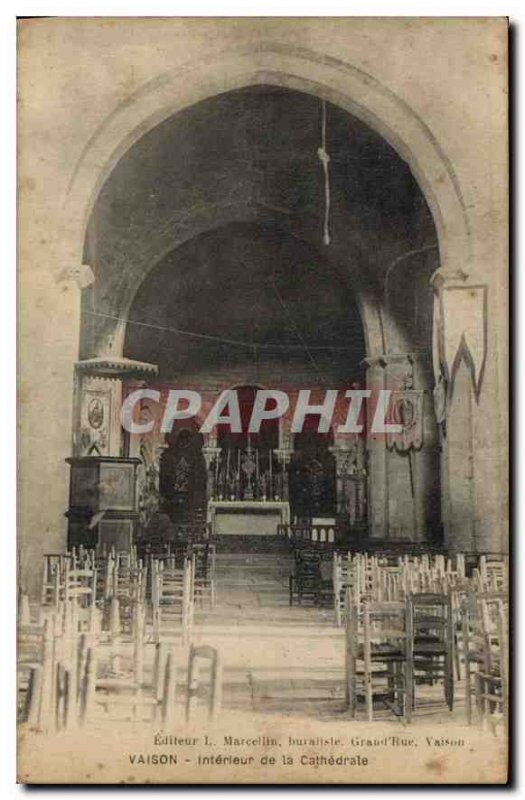 Postcard Old Vaison inside the cathedral