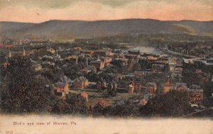 Warren Pennsylvania Birds Eye View Vintage Postcard AA46878