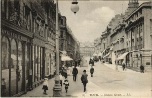 PC UNITED KINGDOM, BATH, MILSON STREET, Vintage Postcard (b32061)