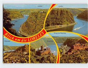 Postcard Blick um die Loreley, Sankt Goarshausen, Germany