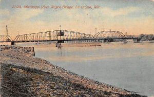 Mississippi River Wagon Bridge - La Crosse, Wisconsin WI  