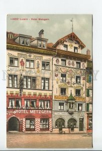 460698 Switzerland Lucerne Metzgern Hotel Vintage postcard