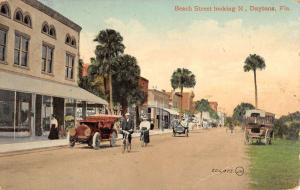 Daytona Florida Beach Street Scene Historic Bldgs Antique Postcard K40685 