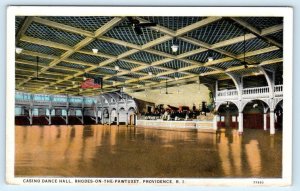 PROVIDENCE, RI ~ Rhodes on the Pawtuxet CASINO DANCE HALL c1920s  Postcard