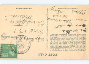Pre-Chrome MAINE MAP POSTCARD Postmarked Washington Maine ME AH6721