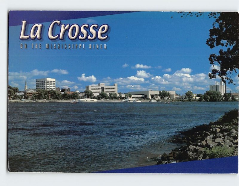 Postcard La Crosse On The Mississippi River, La Crosse, Wisconsin