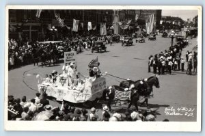 Huron South Dakota SD Postcard RPPC Photo July 4th Parade Y W C A Girl 1921