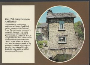 Cumbria Postcard - The Old Bridge House, Ambleside      T752