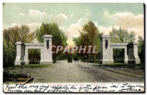 Postcard Old Eighteenth Street Entrance City Park Denvor Colorado