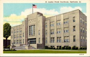 Postcard St. Landry Parish Court House in Opelousas, Louisiana