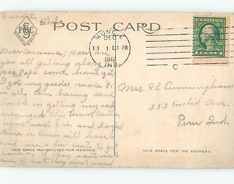 Divided Back SCHOOL SCENE Muncie Indiana IN J8754