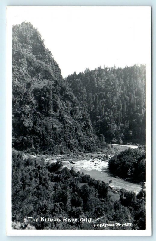 RPPC KLAMATH RIVER, CA ~ View of the RIVER  c1950s Eastman  Postcard