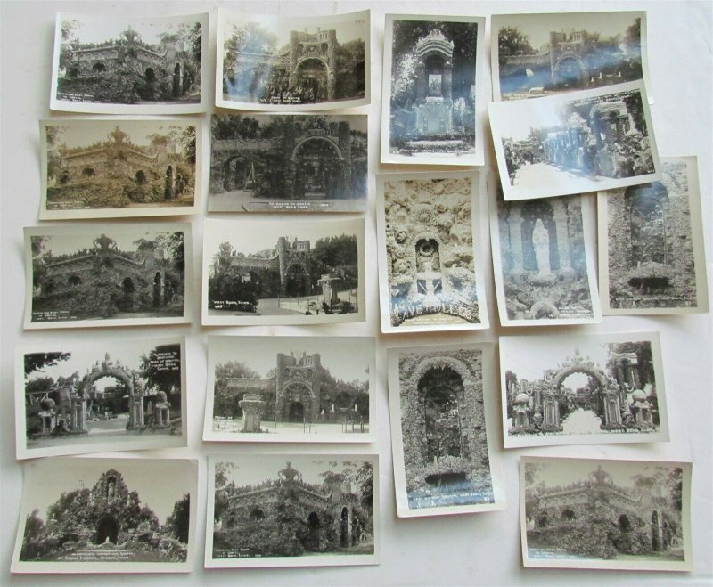 WEST BEND IA GROTTO Lot of 19 VINTAGE REAL PHOTO POSTCARDS RPPC