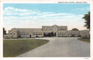 B19/ Seguin Texas Tx Postcard c1920 High School Building