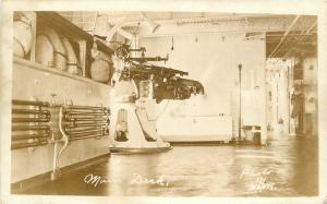 equipment Nautical 1920s Ship Main Deck RPPC Photo Postcard 13026