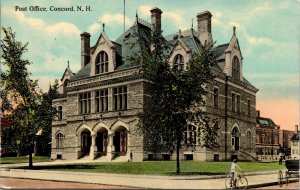 Vtg 1910s Post Office Concord New Hampshire NH Antique Postcard