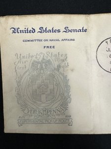 U.S. SENATOR RUSH HOLT ORIGINAL 1939 HISTORICAL ENVELOPE AIR MAIL WEST VIRGINIA