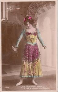 Theatre actress Carmen play fashion dress 1910s