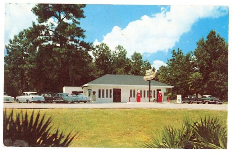 Old Town FL Suwannee Gables Drive-In Restaurant Postcard