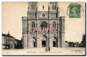 Old Postcard Avranches Eglise Notre Dame Des Champs