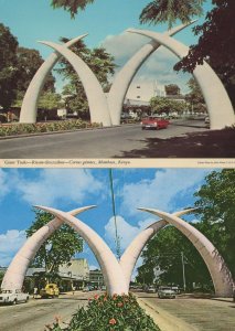 Mombasa Africa Giant Tusks 2x Postcard s