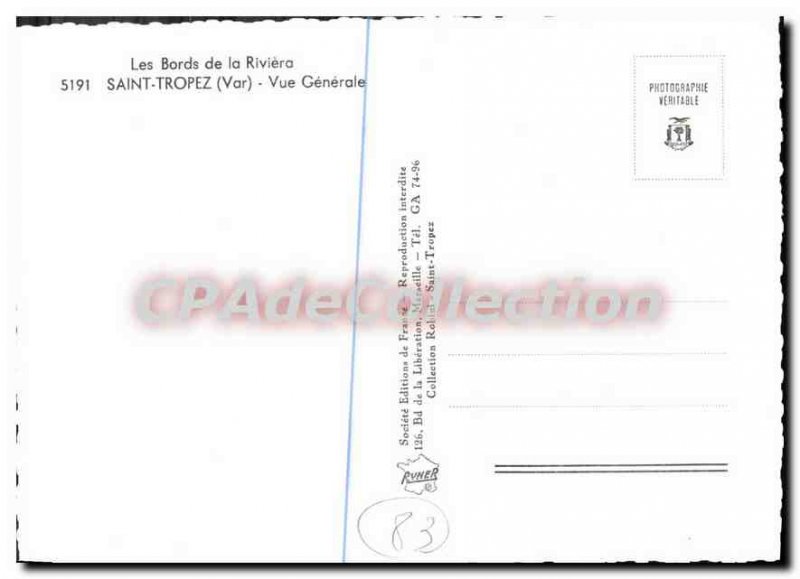 Postcard Moderne St Tropez Var General view