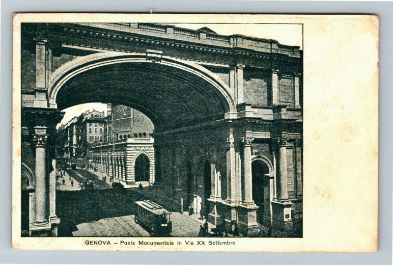 Ponte Monumentale in Via XX Settembre Genova Italy Vintage Postcard 