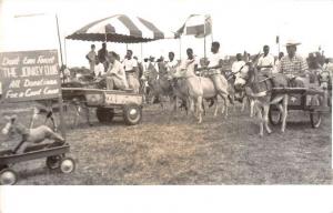 Donkey Club Carts Parage Real Photo Antique Postcard K60457