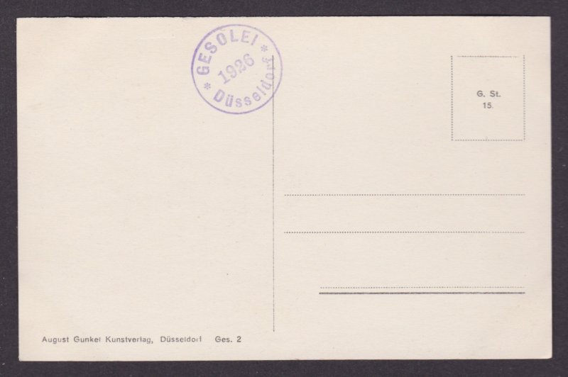 Vintage postcard Duesseldorf GESOLEI 1926 Ehrenhof fountain architecture