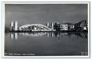 c1950's Archbishop Bridge Santiago Chile Unposted RPPC Photo Postcard