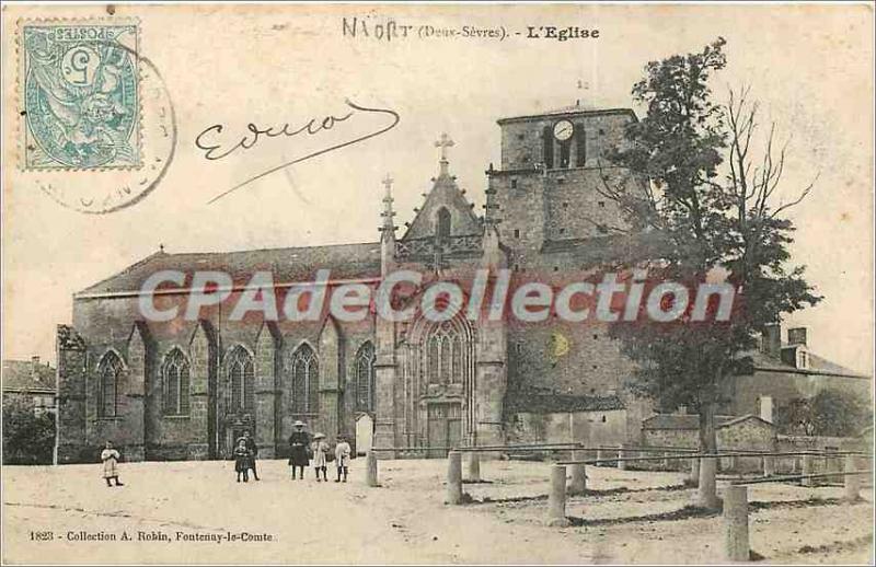 Old Postcard Niort (Deux-S?vres) The Church