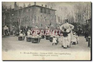 Old Postcard Carnival XXII Legumophones major Toys juvenile Aix en Provence