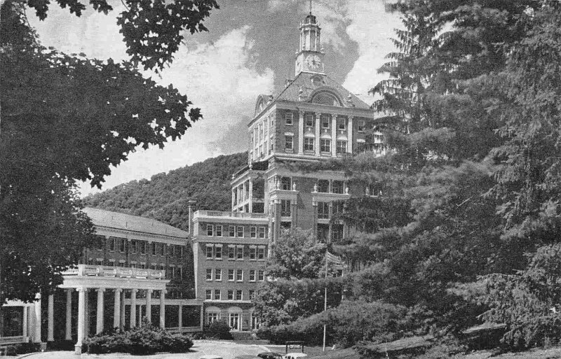 The Homestead Hotel Main Entrance & Tower Virginia Hot Springs VA postcard