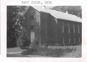 E45/ Rock Creek Ohio Photo RPPC Non-Postcard Snapshot Church Ashtabula