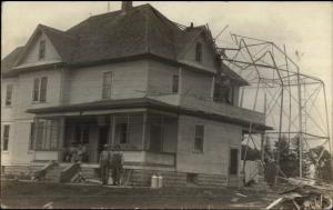 Beaver Dam WI Cancel Collapsed Tower c1910 Real Photo Postcard