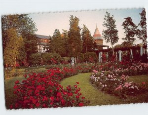Postcard The Rose Garden, Sonnenberg, Canandaigua, New York