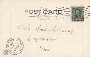 SAUTE STE MARIE MI~STEAMER SHIP JUNIATA LOCKING DOWN THE POE LOCKS~1906 POSTCARD