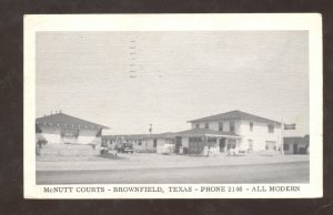 BROWNFIELD TEXAS MCNUTT COURTS MOTEL VINTAGE ADVERTISING POSTCARD