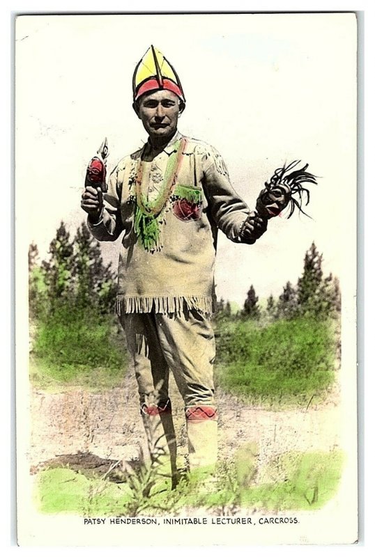 RPPC Patsy Henderson, Inimitable Lecturer, Carcross, Yukon Hand-Colored Postcard