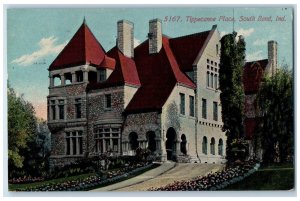 1911 Tippecanoe Place Building South Bend Indiana IN Posted Antique Postcard