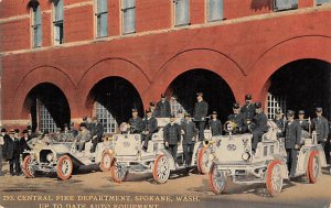 Central Fire Department Spokane WA USA Postcard
