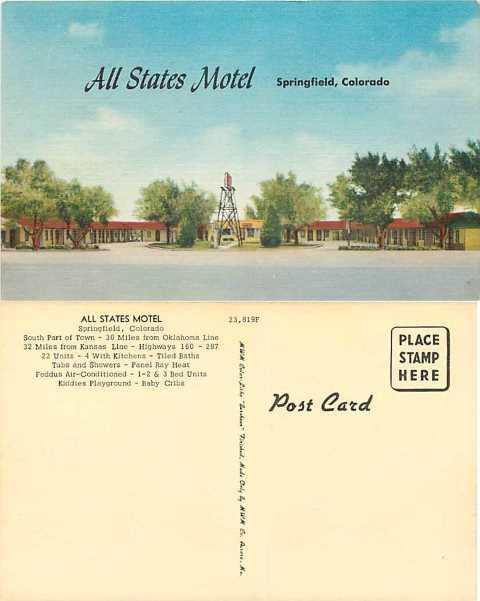 All States Motel, Springfield, Colorado, CO, Linen