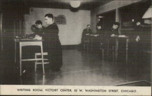 Chicago IL Victory Center 52 W. Washington Writing Room b&w Linen WWII