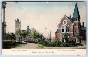 1907 ATLANTA GEORGIA CAPITOL AVENUE 2nd BAPTIST & CENTRAL PRESBYTERIAN CHURCHES