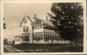 Campton New Hampshire NH Overnight Porches Real Photo Vintage Postcard