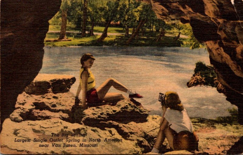 Missouri Van Buren Girls At The Big Spring 1959