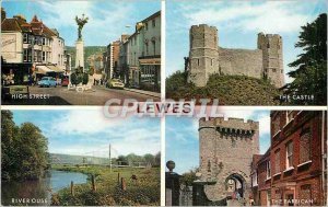 Modern Postcard Lewes High Street The Castle River Ouse The Barbican