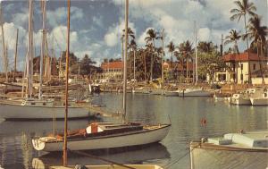 Lahaina Maui Hawaii~Sailing Ships @ Harbor~Fishing Boats~1976 Postcard