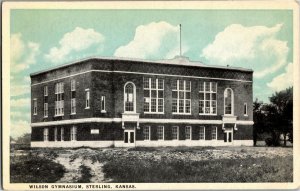 View of Wilson Gymnasium Sterling KS Vintage Postcard E72